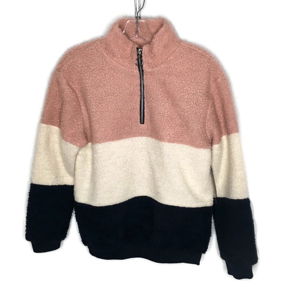 Ambiance Tops - Ambiance Sherpa Pullover Sweatshirt 0148